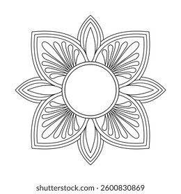 Serenity Bloom Mandala Coloring Book Page