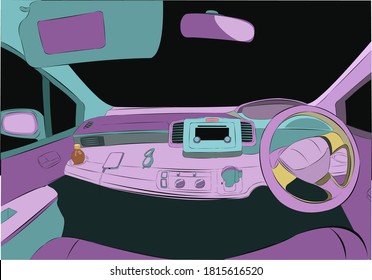 serenidad en el coche incluso con un fondo negro