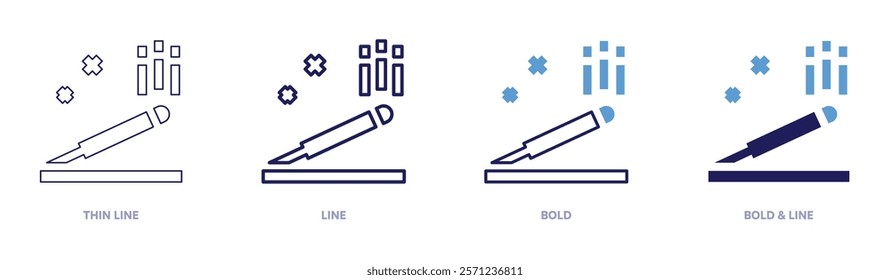 Serenity icon in 4 different styles. Thin Line, Line, Bold, and Bold Line. Duotone style. Editable stroke.