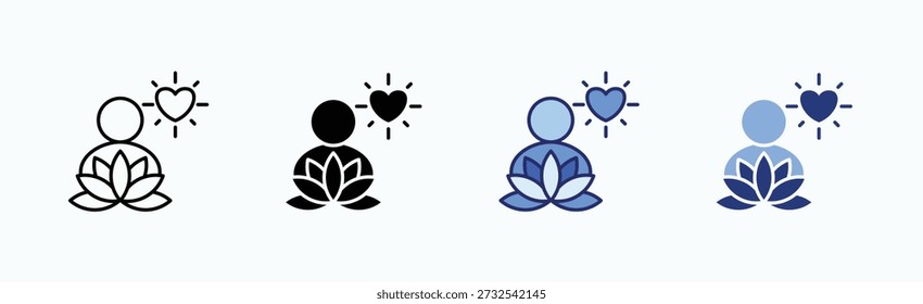 serenity Icon Sheet Multiple Style Collection Isolated Vector