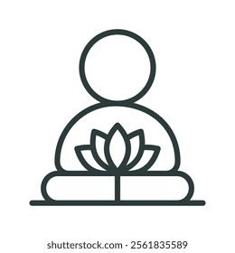 Serenity icon vector illustration. Simple line style	