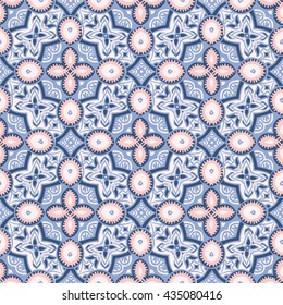 serenity and rose quartz moroccan seamless tile pattern