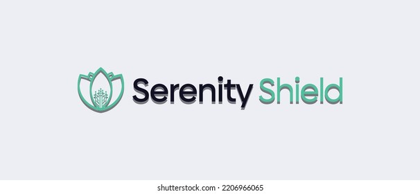 Serenity Shield cryptocurrency SERSH token, Cryptocurrency logo on isolated background with text. vector illustration of SERSH token banner design concept.