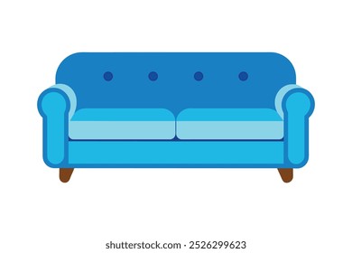  Serenity sofa vector art illustration.