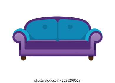  Serenity sofa vector art illustration.