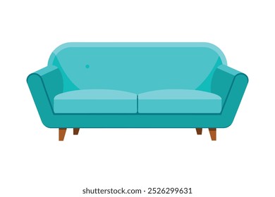  Serenity sofa vector art illustration.