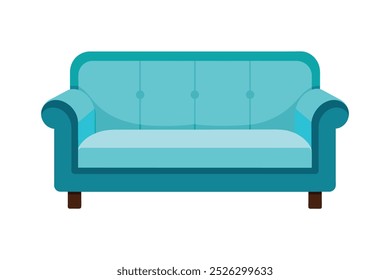  Serenity sofa vector art illustration.