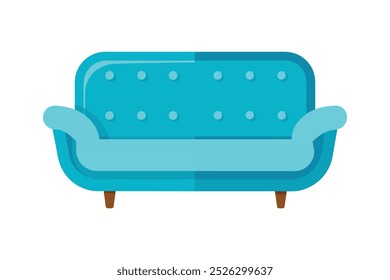  Serenity sofa vector art illustration.