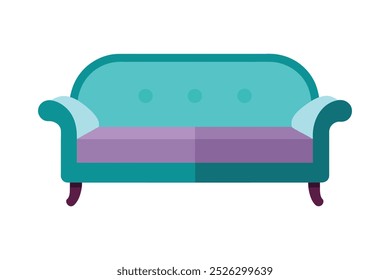  Serenity sofa vector art illustration.