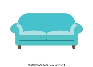  Serenity sofa vector art illustration.