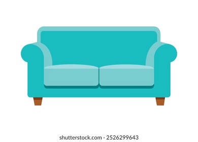  Serenity sofa vector art illustration.