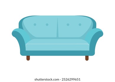  Serenity sofa vector art illustration.