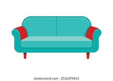  Serenity sofa vector art illustration.