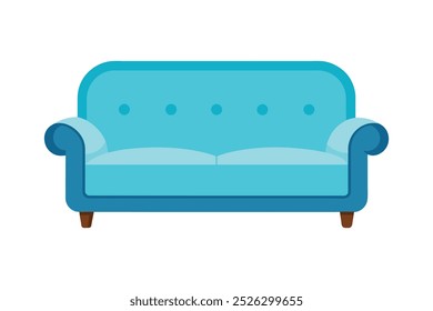  Serenity sofa vector art illustration.