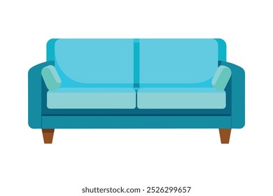  Serenity sofa vector art illustration.