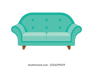  Serenity sofa vector art illustration.