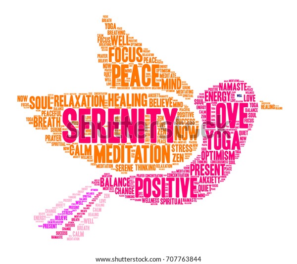 serenity-word-cloud-on-white-background-stock-vector-royalty-free