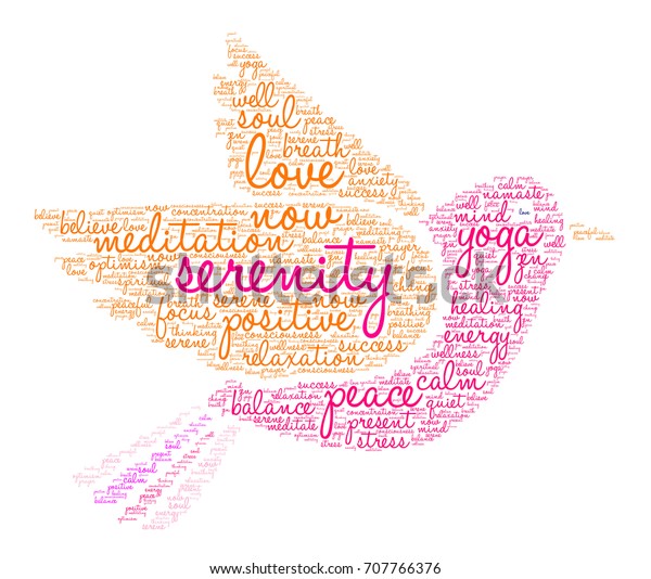 serenity-word-cloud-on-white-background-stock-vector-royalty-free