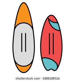 Serfing board icon vector illustration