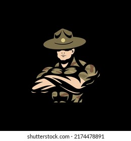 SERGEANT DRILL WITH BLACK BACKGROUND svg