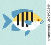 sergeant major mid century fish retro