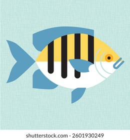 sergeant major mid century fish retro