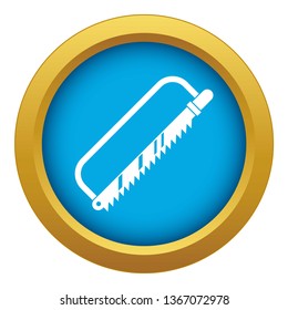 Sergical saw icon blue vector isolated on white background for any design