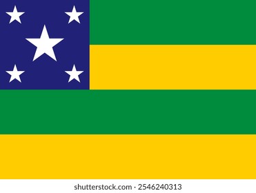 Sergipe, la bandera de Brasil: refleja la rica historia, el patrimonio cultural y la belleza costera. Ideal para proyectos que celebran la identidad única y el orgullo de Sergipe