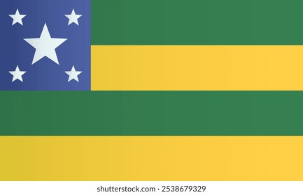 Bandera de Sergipe Estado de Brasil. Bandeira oficial de Sergipe. Vector