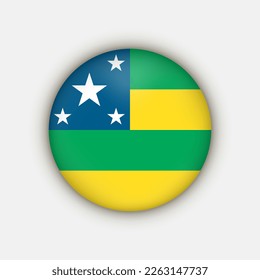 Bandera Sergipe, estado de Brasil. Ilustración vectorial.