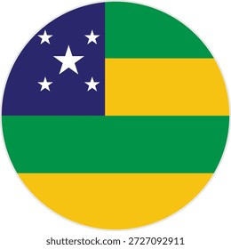 Ilustración de icono de stock de Vector de la bandera de Sergipe