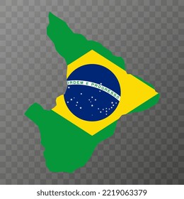 Sergipe Map, state of Brazil. Vector Illustration.