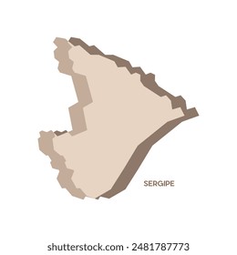 Mapa de Sergipe - Mapa Mundial Plantilla Internacional de Vector. Ilustración vectorial de silueta de región de Brasil