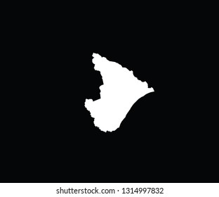 Sergipe outline map Brazil state region 