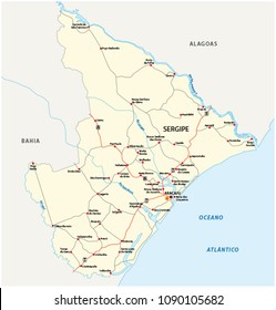 Sergipe Road Vector Map