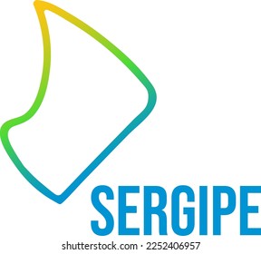 Abstrakte abstrakte Sergipe-Zustandskarte