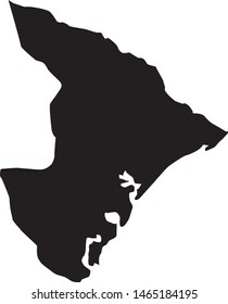 Sergipe state map in Brazil