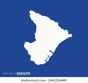 Mapa del estado de Sergipe. Unidad federativa de Brasil. Mapa de Vector para cualquier necesidad.	