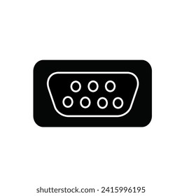 Serielles Symbol einzeln auf weißem Hintergrund. Vektorgrafik.