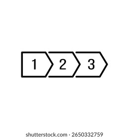 Vetor de ícone de estrutura de tópicos de número de série para UX UI