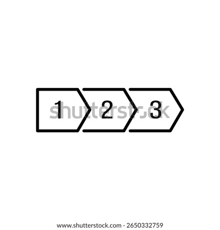 Serial numbe outline icon vector for UX UI