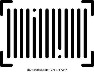 Serial Number Line Icon and Vector