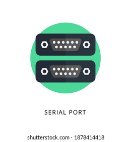 Serial Port Icon In Vector. Logotype