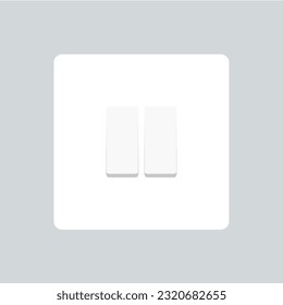 Serial switch without indicator light. To turn on the room light. Vector