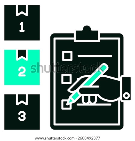 Serialization icon visualized simply Dualtone style.
