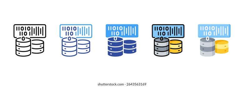 Conjunto de Ícones de Vários Estilos de Serialização
