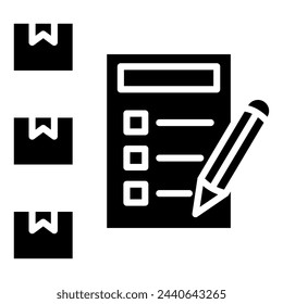 Serialized Inventory icon line vector illustration