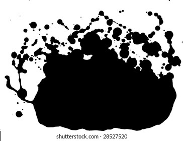 A serias, ink blots in black and white