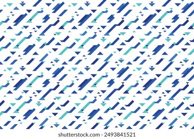 Serie A italian football league vector white rectangular background with blue and cyan geometric shapes.