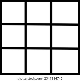 Series of abstract seamless patterns with squares. Graph paper pattern. Vector.